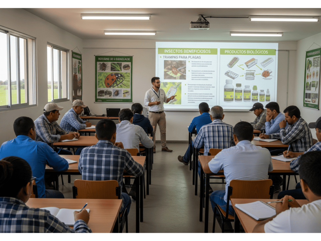 formación en manejo integrado de plagas para agricultores profesionales