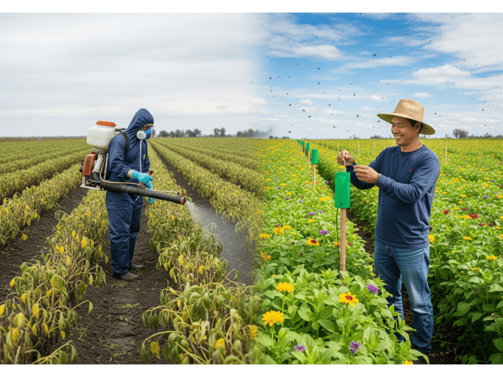 sostenibilidad ecológica con trampas de feromonas vs fitosanitarios